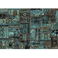 thumbnail image 1 of Ahgly Company Indoor Rectangle Patchwork Light Blue Transitional Area Rugs, 6' x 9', 1 of 4