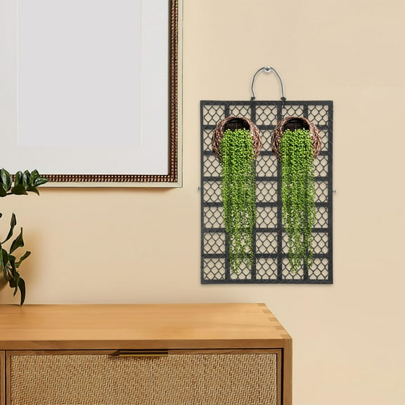 OFFIGAM Black Plastic Indoor Planter Rustic Wall Mounted 1Pcs