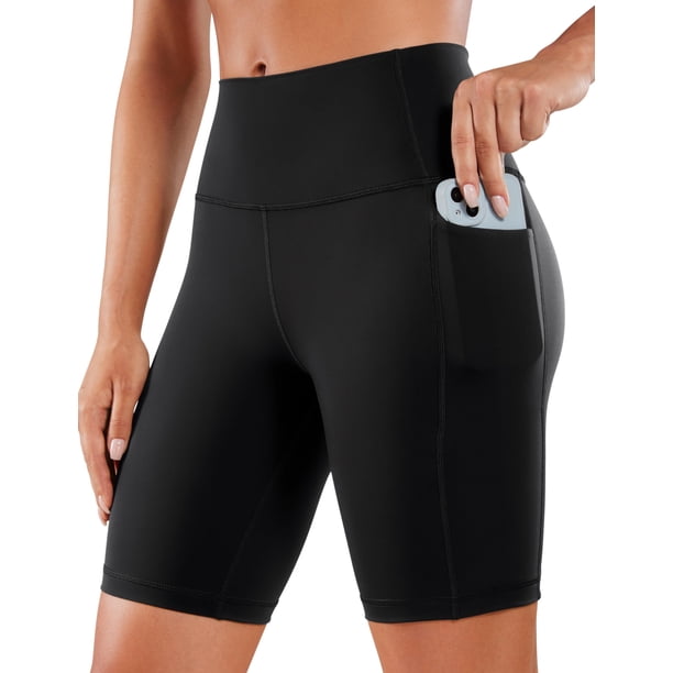 Shorts CRZ YOGA Naked Feeling Biker 20 cm Cintura Alta Negro S