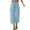 Sky Blue, variant on Fmbrln Womens Wide Leg Pants Summer Casual Elastic Waist Solid Color Loose Capri Pants with Pockets