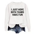 thumbnail image 1 of WEAIXIMIUNG Chandails en Molleton Col Rond Femmes Graphique Plage Noël Oversize Femmes Manches Longues Chandails en Molleton Col Rond Imprimé Lettre Léger Ample Chandails en Molleton Blouse Top, 1 of 5