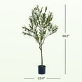 thumbnail image 6 of Artificial Olive Tree with Pot - 150CM (59") Real Touch Leaves, Pre-Potted & No Maintenance, Farmhouse Decor, 6 of 6