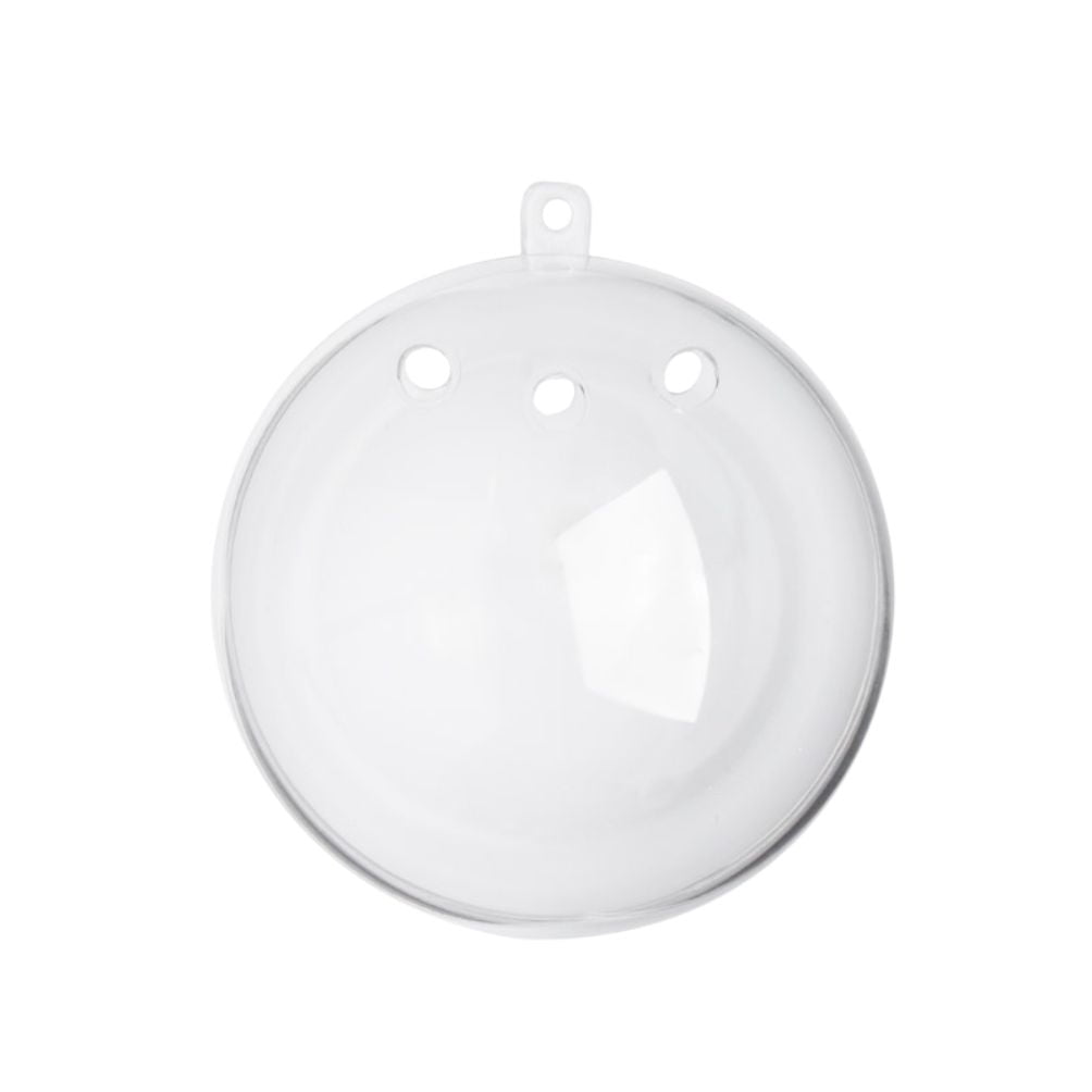 14pc Acrylic Fillable Clear Ball Ornaments 80mm - for Christmas and Crafts - Factory Direct Craft