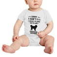 thumbnail image 2 of Sorry I Can't I Have Plans With My Caucasian Shepherd Love Pet Dog Baby Romper Infant (White, 6-12 Months), 2 of 5
