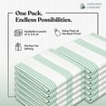 thumbnail image 6 of HEIRLOOM COMFORT Sea Green Striped Kitchen Dish Towels (12-Pack), Quick Dry, Ultra Absorbent & Durable, 100% Cotton Multi Pin Stripe Towels for Drying Dishes, Wiping, and Daily Kitchen Cleanup, 6 of 7