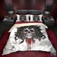thumbnail image 4 of White Goth Bedding Set, Comforter or Duvet, Vampire Medusa, Gothic Bed Cover,, 4 of 10
