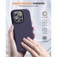 thumbnail image 3 of KOMI Designed for iPhone 16 Pro Max Case,Shockproof Liquid Silicone Protective Phone Case with Soft Anti-Scratch Microfiber Lining Ultra Slim Drop Protection Phone Cover 6.9 inch Dark Purple, 3 of 5