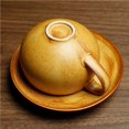 thumbnail image 4 of Taza de té con juego de platillo, taza de café de cerámica de 6,8 oz, taza de café expreso con asa, 4 of 7