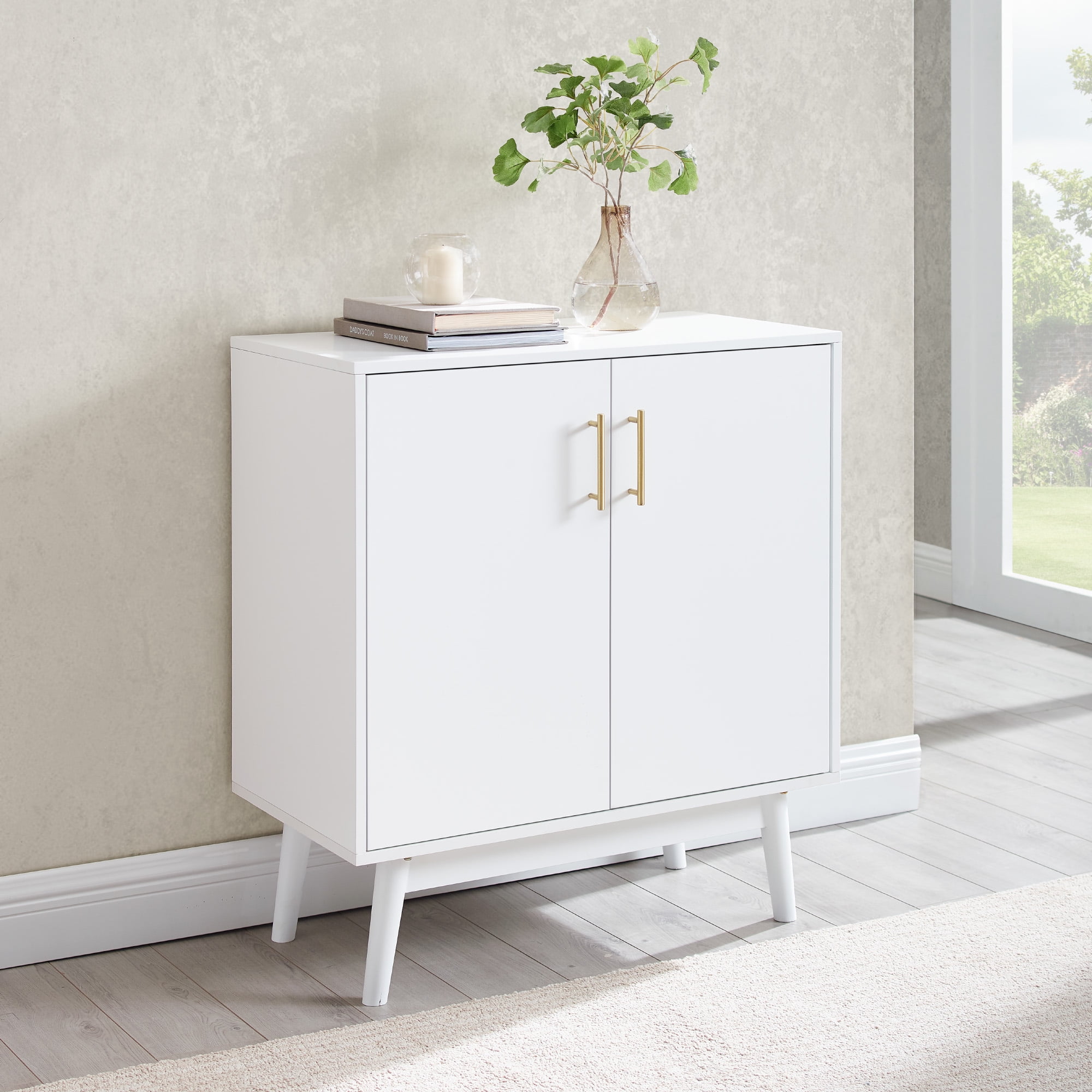 Manor Park 30" Mid Century Modern White Accent