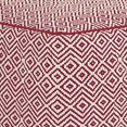 thumbnail image 5 of SIMPLIHOME Brynn Square Pouf, Footstool, Upholstered in Patterned Maroon and Natural Cotton, for the Living Room, Bedroom and Kids Room, Transitional, Modern, 5 of 5