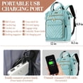 thumbnail image 4 of Mochila Kuosdaz para tejer, organizador de lana, 30 L, color verde azulado, 4 of 7
