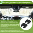 thumbnail image 4 of Unique Bargains 1Set Sun Visor Repair Kit for Dodge for Ram 1500 2019-2023 Aluminum Alloy Black Sun Visor Clip Replacement Fix, 4 of 6