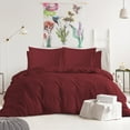 thumbnail image 1 of Nestl 6-Piece Tri Blend Cotton Duvet Cover, Queen, Burgundy Red, 1 of 5