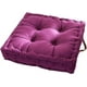 thumbnail image 1 of Xiao Hua Cojín cuadrado de terciopelo liso con asa, acolchado grueso para silla, tatami, 41,7 x 41,7 x 10 cm, morado, 1 of 5