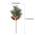 thumbnail image 3 of Adornos para árbol de Navidad con forma de piña y flores artificiales de frutos rojos, embalaje de regalo para fiestas en casa, corona de bricolaje, 3 of 5