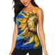 thumbnail image 1 of Fotbe vintage Starry Sunflower Blusas Sin Mangas para Mujer – Estilo Casual, Corte Suelto, Slim-Fit, Cuello Redondo Deportivo, Tops de Verano para Gimnasio y Yoga-XX-Large, 1 of 7