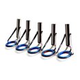 thumbnail image 1 of Soidarity Paquete de 5 puntas de ojo de guía de caña de pescar universal anillos de guía de línea de acero inoxidable accesorios de aparejos de pesca Pescar Gris azul talla 7 Soidarity OD027379-04, 1 of 5