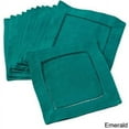 thumbnail image 4 of Saro Lifestyle Hemstitched Linen Blend Cocktail Napkins (Set of 12) Indigo, 4 of 5