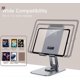 thumbnail image 3 of Tablet Stand, Adjustable Swivel Desktop Holder with 360 Degree Rotating Base, Foldable Cradle, Galaxy Tab A8/A7 Lite/A7/S8/S7, Tab/Phones(4-13"), Grey, 3 of 5