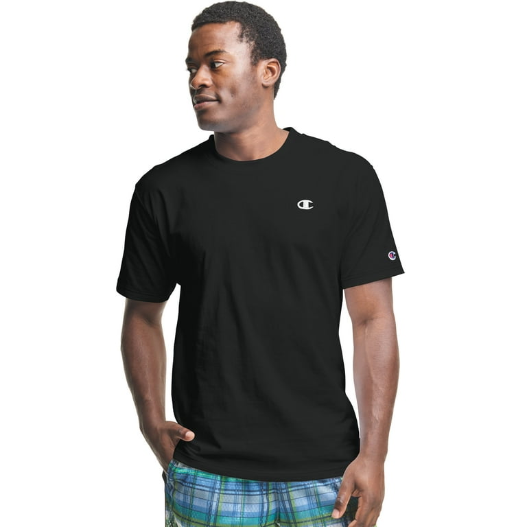Champion black t shirt mens cheap