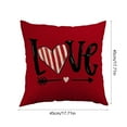 thumbnail image 3 of Decoración de Día de San Valentín Funda de Almohada Patrones en Forma de Corazón Cojín de Sofá Decoración de Ambiente Festivo Decoración de Sala de Estar Y Dormitorio Decoraciones de Día de San Valent, 3 of 6