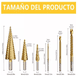 thumbnail image 2 of Set 6 Brocas  Bloosom Escalonadas Sierra Titanio Acero Hss 4-12/20/32mm Dorado, 2 of 4