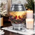 thumbnail image 2 of Cardinal Bird Urn for Ashes Adult, Decorative Funeral Urn - Cardinal Bird Theme Cremation & Memorial Sharing Urns for Ashes with Lid - 6inch, Medium Size with Velvet Bag - 1pcs, 2 of 7