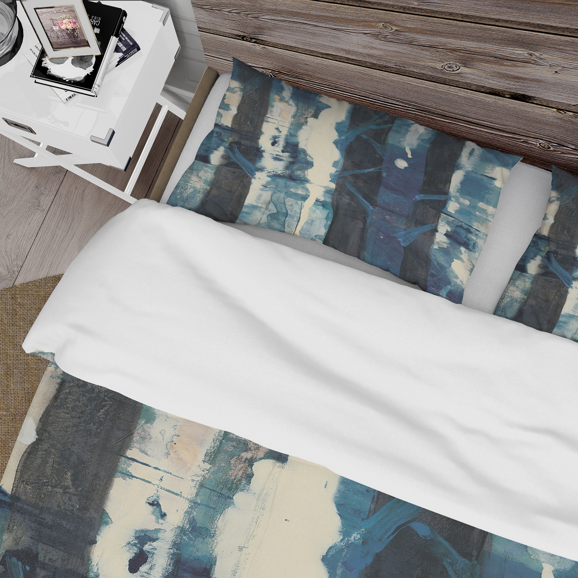 Designart 'Deep Woods II Indigo' Cottage Duvet Cover Set