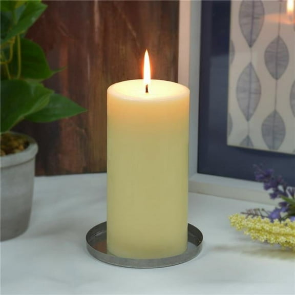 Jeco CPZ-179-12 3 x 6 in. Pillar Candle, Ivorys - Set of 12