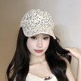 thumbnail image 4 of Byfri Leopard Print Baseball Cap Khaki Washed Distressed Cotton 55-60cm for Men Women Outdoor, 4 of 6