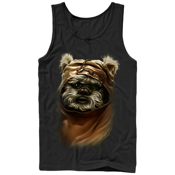 Men's Star Wars Wicket Ewok Tank Top Black Large