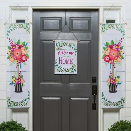 Welcome to Our Home Topiary Door Banner Kit