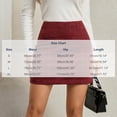 thumbnail image 3 of Sevevn Women's High Waist Faux Suede Bodycon A-Line Short Mini Skirt Black XL, 3 of 8