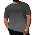 thumbnail image 2 of ZCFZJW Big and Tall Regular Fit Ombre T-Shirts for Men Casual Tie Dye Gardient Color Print Summer Short Sleeve Basic Oversized Crew Neck Athletic Workout Tees Tops Dark Gray XXXXXL, 2 of 5