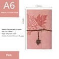 thumbnail image 3 of Loose-leaf Refillable Notebook Lightweight Portable Notebook for Travelers Writers  Red A6, 3 of 8