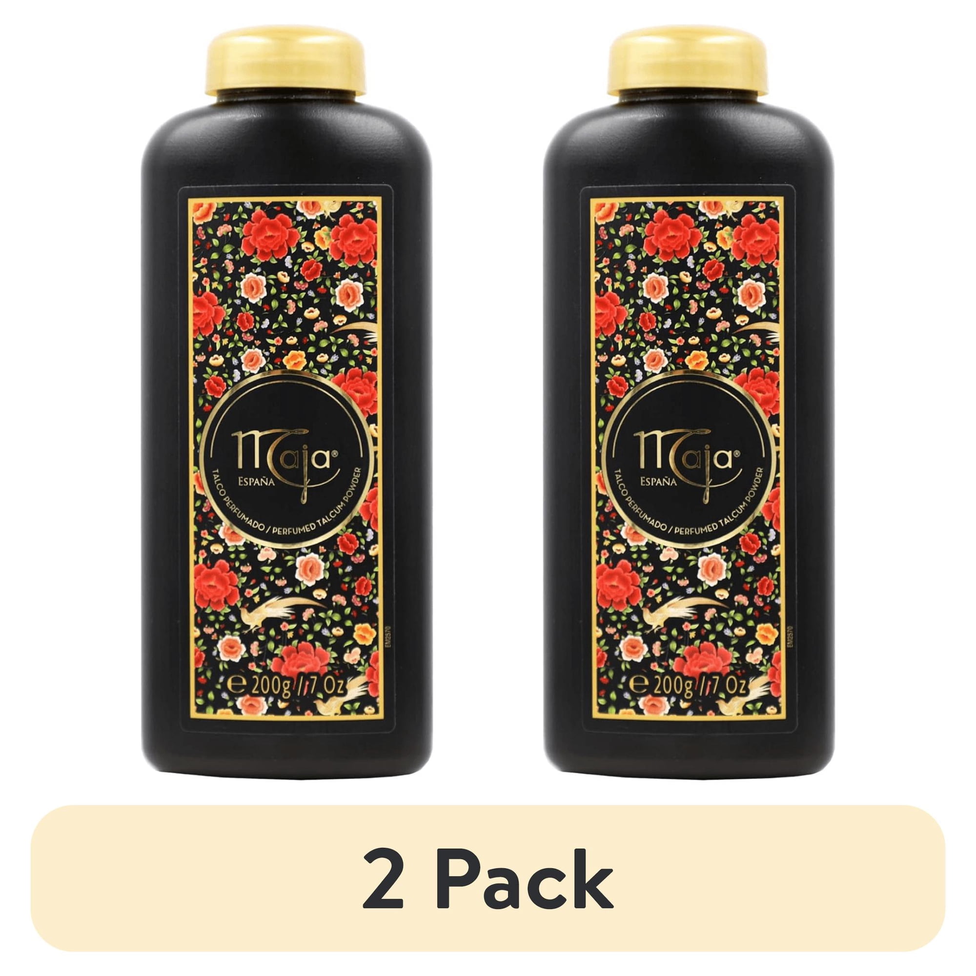 (2 pack) Maja Perfumed Talcum Powder Classic Oriental Scent to Keep Your Skin Dry and Fresh for Women 7 oz Bottle