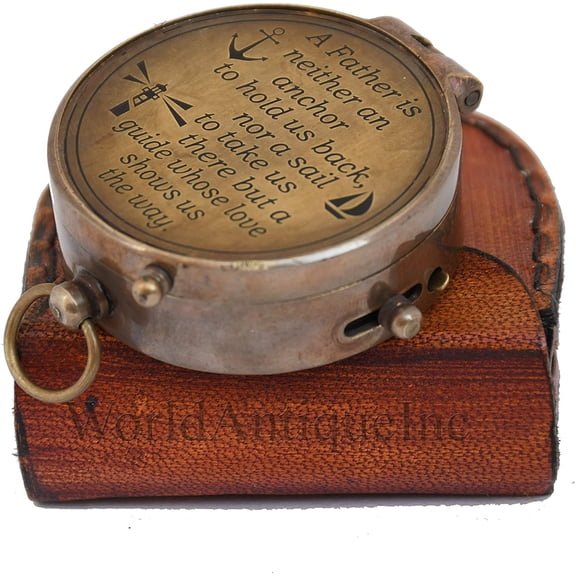 NauticalMart Brass Compass Gift To My Man, Husband, Boyfriend, Back to me Best Man, Valentines, Christmas, Fathers & Mothers Day