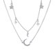 thumbnail image 2 of Collar para mujer, joyería para mujer, collar con colgante de aleación de estrella de doble capa europea y de moda., 2 of 5