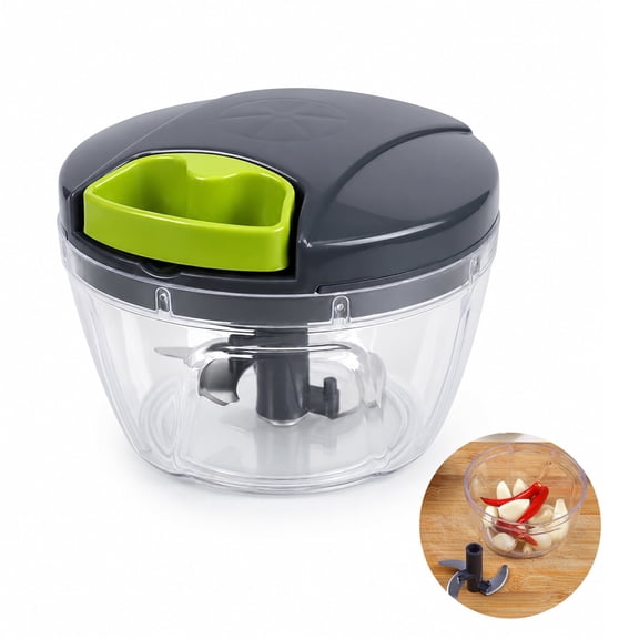 UHIAGREE Vegetable Chopper with Container,Heavy Duty Manual Food Processor for Quick Chopping