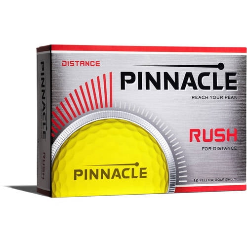 Pinnacle Rush Golf Balls, Yellow, 12 Pack