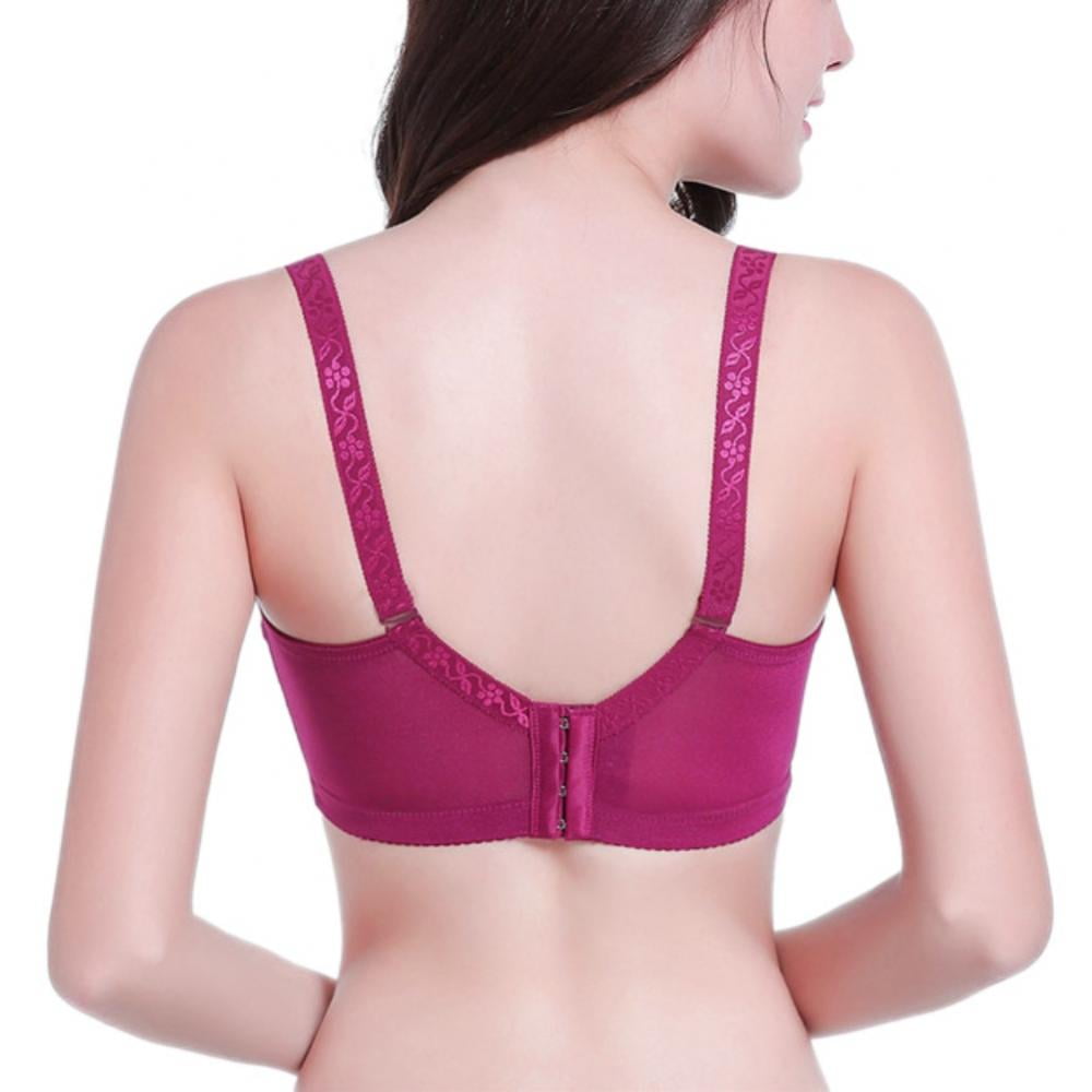 1Pc Women Lace Bra Fashion 3/4 Cup Lace Push up Bralette Plus Size  Underwear Bras Thin Section Cup Bra Wine Red 80C