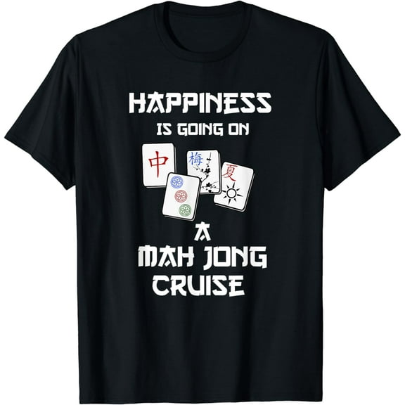 Cute Mah Jong Cruise Fun Chinese Jewish Tile Game Gift Shirt T-Shirt