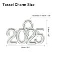 thumbnail image 2 of Encanto del año Patrón 2025 Borlas de aleación de zinc Graduación Brillante Plateado 110 Pcs, 2 of 7