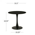 thumbnail image 2 of 31.5" Modern Round Dining Table, Mid-Century Leisure Tulip Table with Metal Pedestal Base for Dining Room, Living Room 2 to 4 Person, 2 of 7