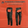 thumbnail image 3 of Daniel Smart Motorcycle Leather Chaps – All Season Unisex Biker Pant with Customizable fit and Carry Pockets, 3 of 7