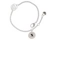 thumbnail image 2 of Delight Jewelry Silvertone Disc 1/2'' Initial - x - Silver-tone Rose Link Chain Bracelet, 6.25"+1.75" Extender, 2 of 4