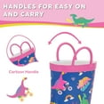 thumbnail image 3 of FUNCOO PLUS Toddler Rubber Rain Boots Kids Waterproof Boots for Girls, Pink Sports Dinosaur, Size 1, 3 of 6