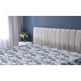 thumbnail image 5 of Ambesonne Floral Fitted Sheet, Vintage English Garden Roses, King Size, Indigo Ivory Blue Grey, 5 of 5