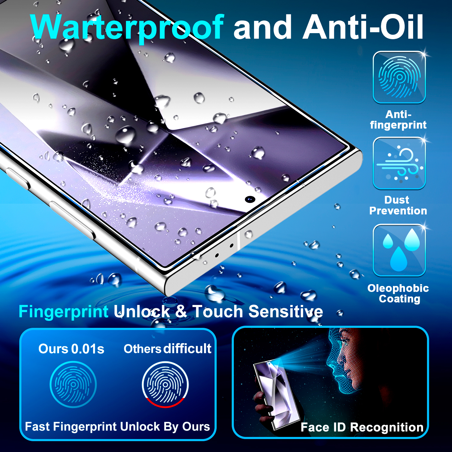 KyFree 2-Pack Samsung Galaxy S24 Ultra Tempered Glass Screen Protectors photo 6