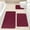 Pink, variant on FAMTKT 3 Piece Bathroom Rug Set Includes Bath Rug, Contour Mat and Toilet Lid Cover Super Soft Non Slip Bathtub Carpet and Absorbent Bath Mat Plush Bath Mat for Bathroom, Black on Clearance